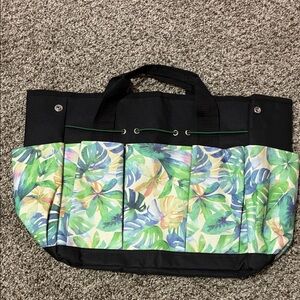 Floral Leaf Print Shower Tote Bag NWOT
